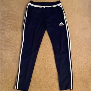 Navy blue adidas pants climacool